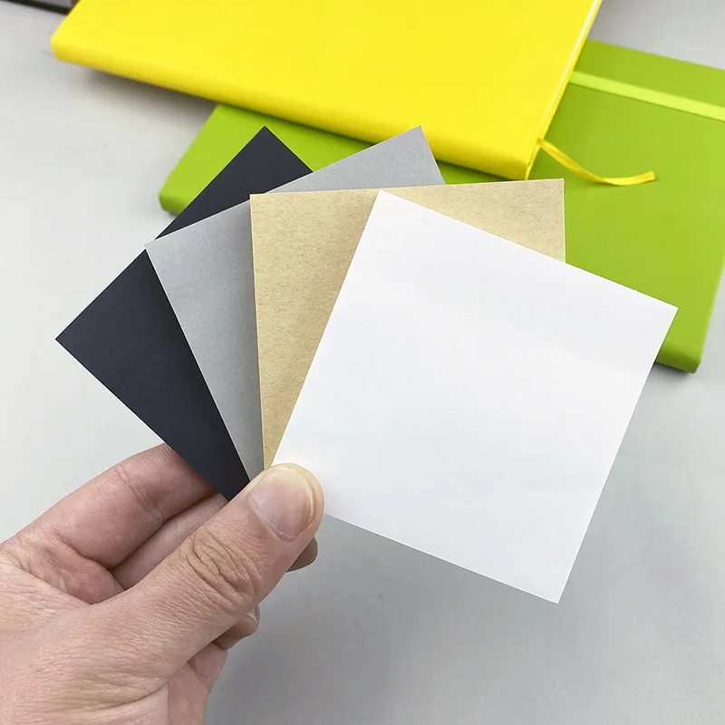 High Appearance Convenience Stickers Black Grey Solid Office Note Stickers can be glued with Message Note Stickers