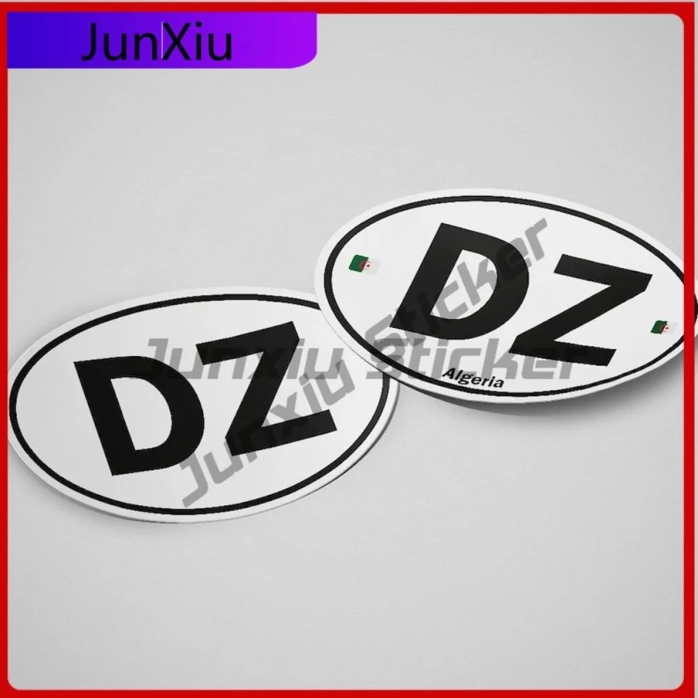 

Algeria Flag Sticker Oval-shaped White and Black Country Funny Air Conditioners Toilet Seat Scratch Resistant Waterproof Car