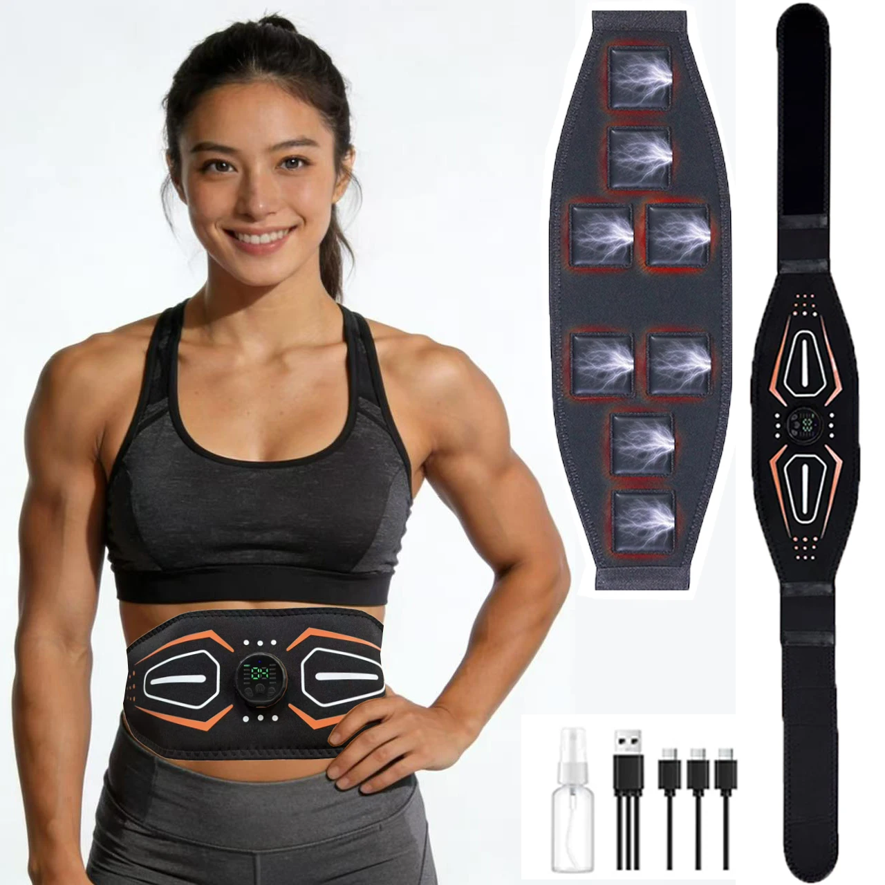 

EMS стимулятор мышц умный электрический фитнес-тренировка брюшного пресса пояс для похудения расслабление мышц тела для похудения формирующий массажер