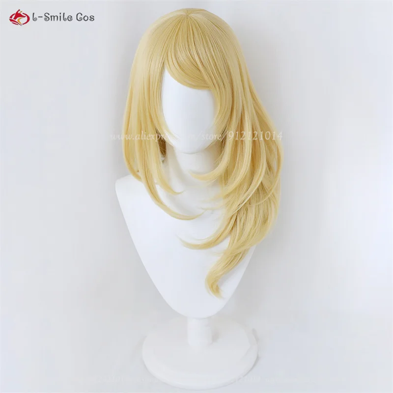 Anime Emma Sano Cosplay Wig 65cm Long Golden Blond Curlu Emma Hair Heat Resistant Halloween Carnival Role Play Women Wig+Wig Cap