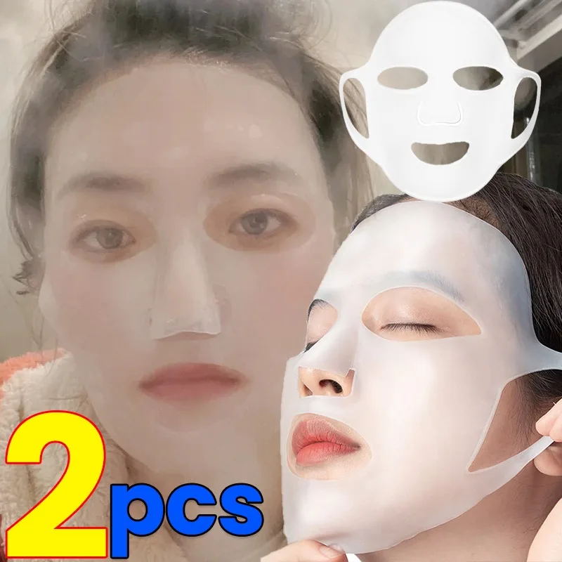 3D Silicone Mask Face Women Skin Care Tool Hanging Ear Mask Cover Prevent Water Evaporation&Reusable Lifting Fixed Tools