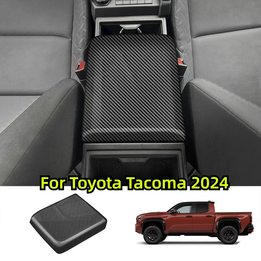 

Fit For Toyota Tacoma 2024 2025 Car Console Arm Rest Protection Center Console Armrest Box ABS Carbon Fiber Panel Covers Trim