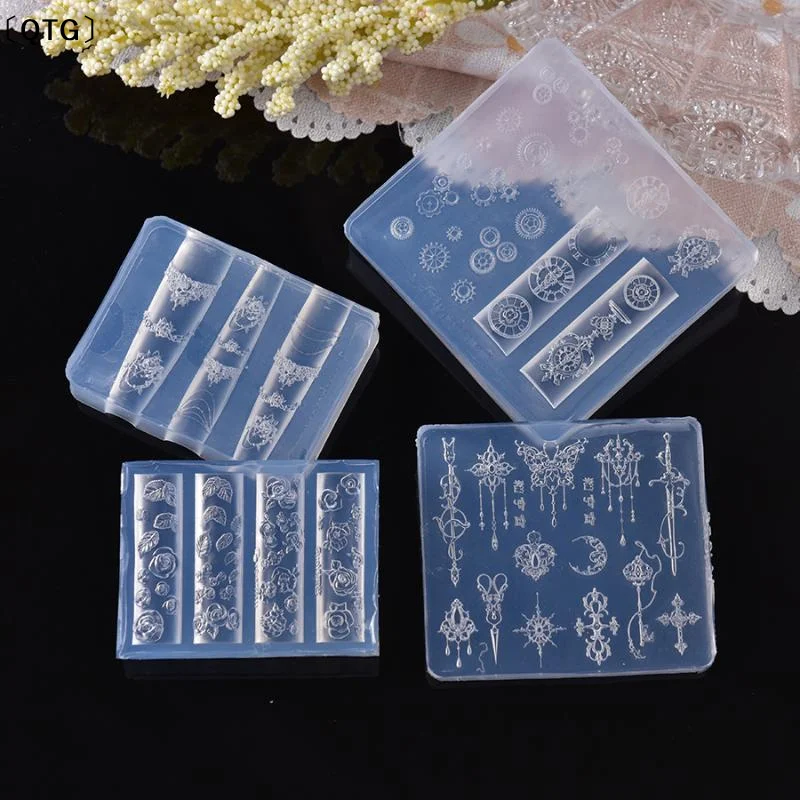 〔QTG〕Kawaii Butterfly Wing Silicone Nails Mold Reusable Templates Stamping 3D DIY Design Nail Art Parts Decorations Tools
