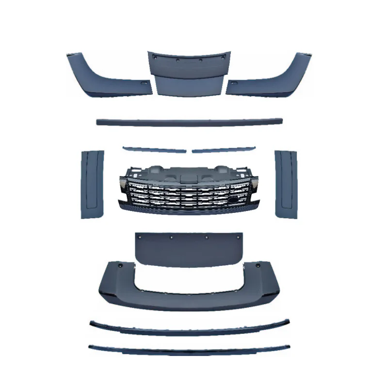 

Для Land Rover Range Rover Executive 2023, черный глянцевый комплект кузова, автомобильный плавник акулы, передний бампер, средняя решетка