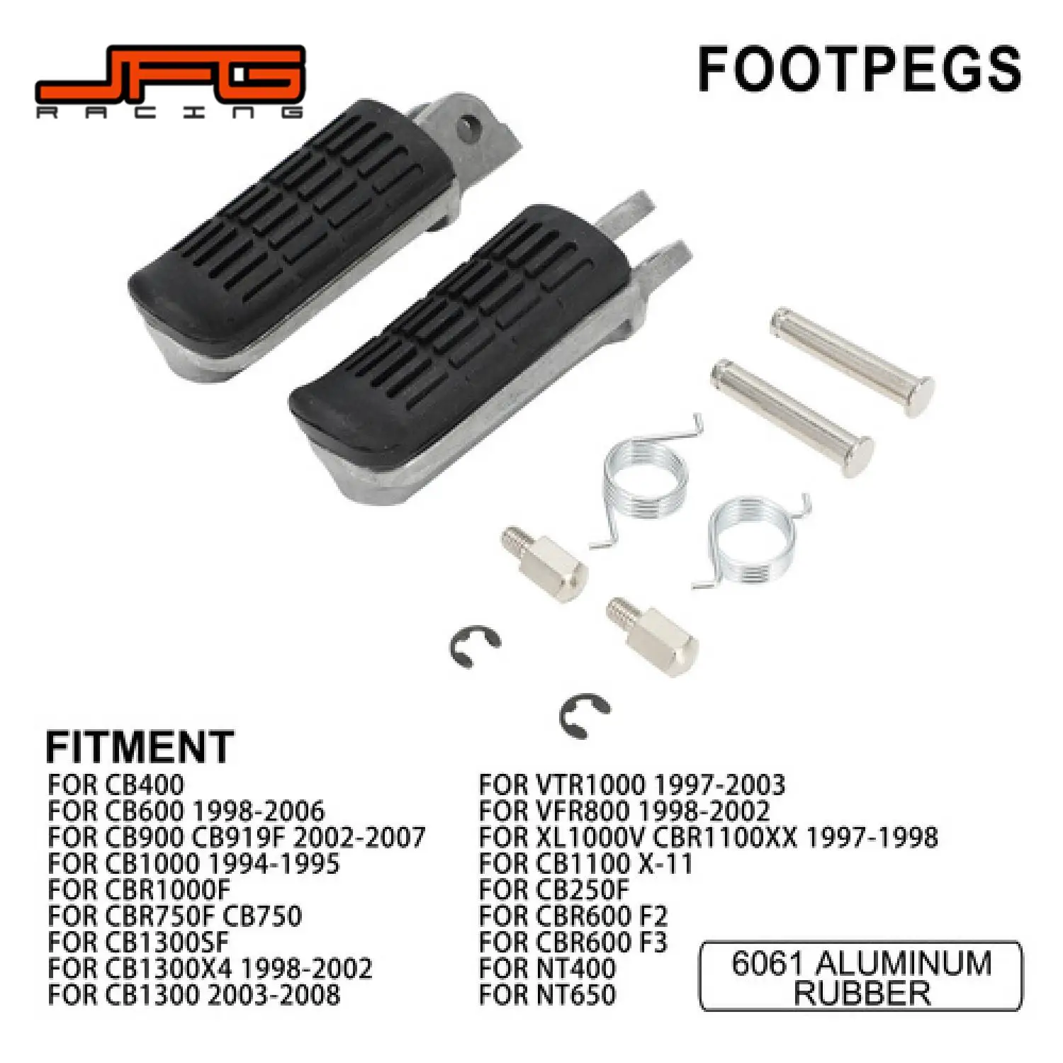 Motorrad-Fußrasten für CB400 CB600 CB900 CB1300 CBR600 CBR1000F VTR1000 VFR800 CBR1100XX aus Aluminium