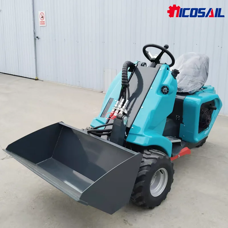 

Factory Price New Mini Skid Steer Loader 1-Year Warranty 3 Wheels Front Loader Essential Gearbox Wheel Drive Bucket Free