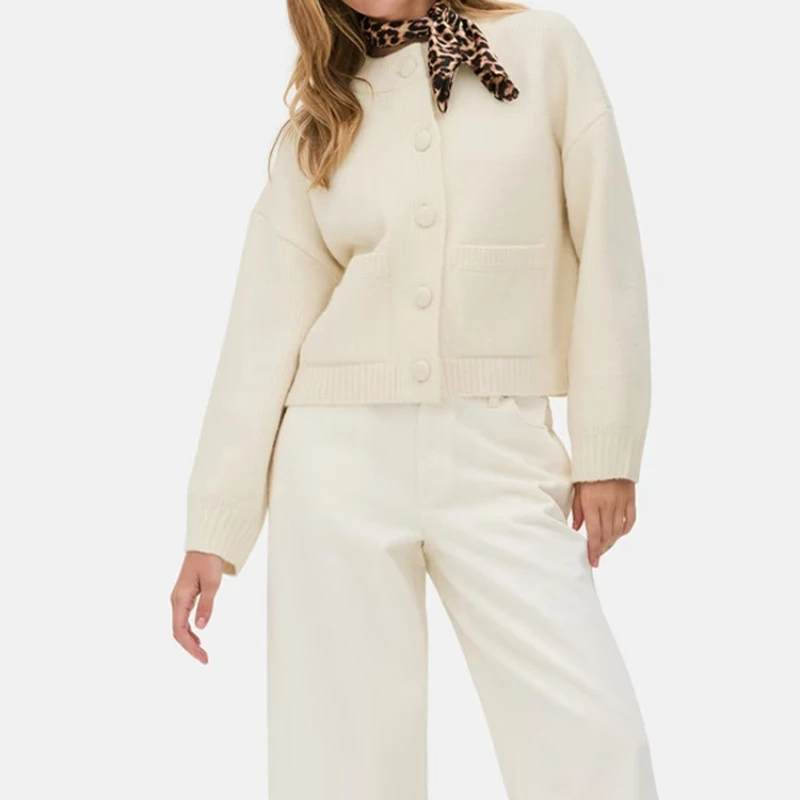 سترة نسائية أنيقة باللون البني من Deeptown بأكمام طويلة وجيوب على الموضة الكورية، سترات كبيرة الحجم كاجوال أساسية للشتاء #5