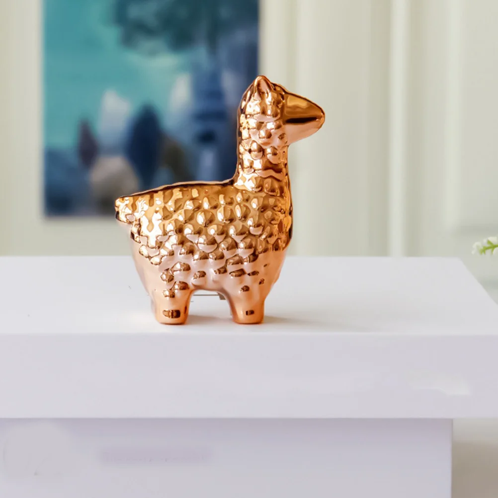 

Alpaca Theme Decoration for Table Decorative Decorations Ceramic Craft Modern Artworks Office Desk Housewarming Figurine Statue