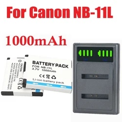 1000mAh NB-11L NB11L NB 11L bateria NB-11LH + ładowarka do canona LCD PowerShot A2300,A2400 jest, A2500, A2600, A3400 jest, A3500 jest