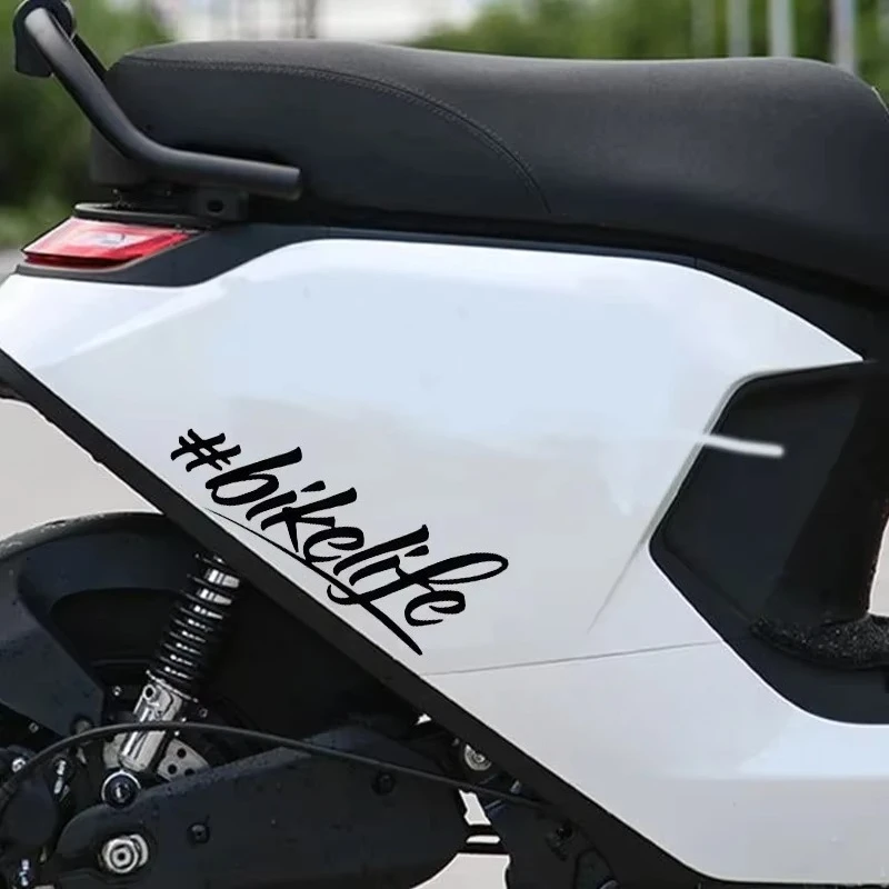 2PCS/SET #bikelife Text Sticker,Waterproof Vinyl Decal for Car & Motorcycle,Biker Theme Decor,Holiday Gift
