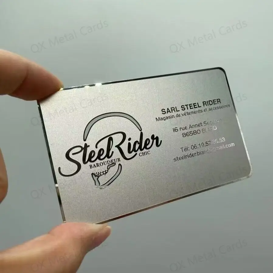 0.5mm Mirror Stainless Steel Metal Business Cards