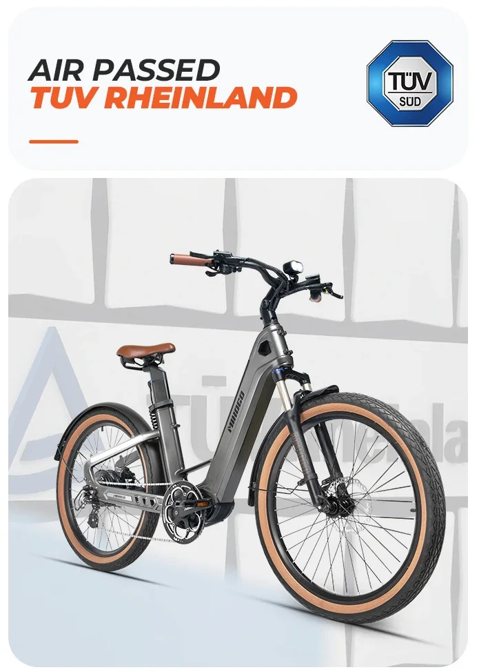 MIHOGO Air Carbonfaser-Rahmen Erwachsenen-Elektrofahrrad Urban E-Bike 26 Zoll Aufblasbare Reifen E-Bike 250W 48V 19.2AH Elektrofahrrad – Detail 7