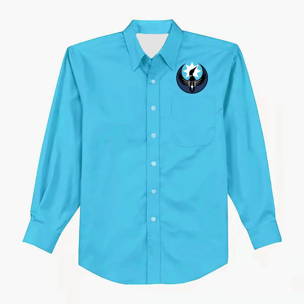 

Рубашка Rebel Loon на пуговицах с длинным рукавом, свободного кроя, с 3D-печатью, для мужчин и женщин, повседневная, с графическим принтом, топы