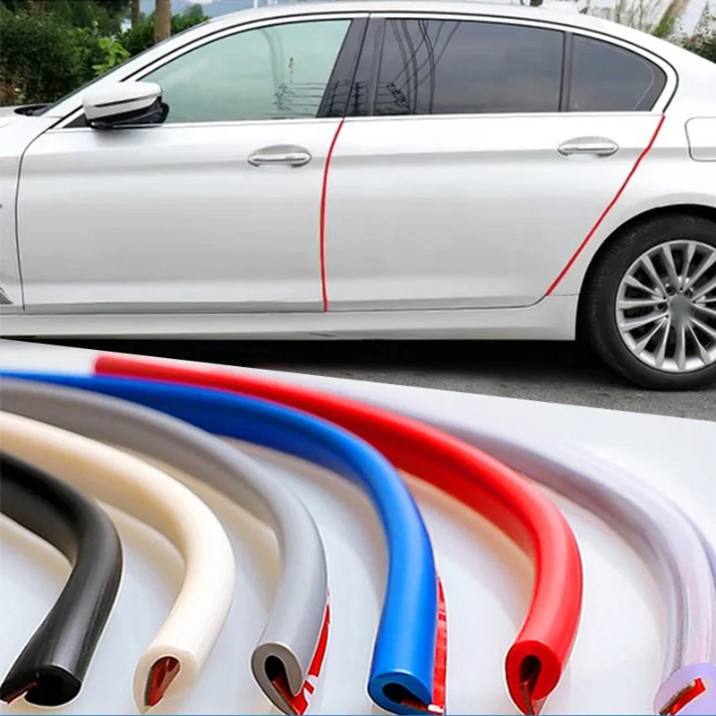 Universal 20M Car Door Edge Guards Strip Sealing Scratch Protector Strip For Auto  U Type Rubber Collision Strip Car Accessories