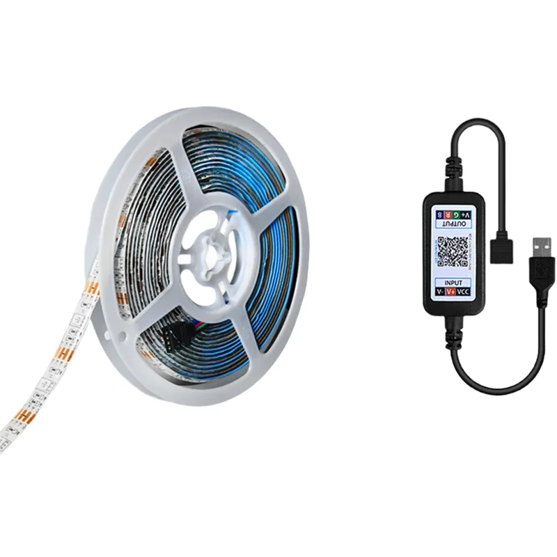 

ABRU-LED Strip Lights 5M RGB With Bluetooth Flexible Light For Home Christmas Holiday