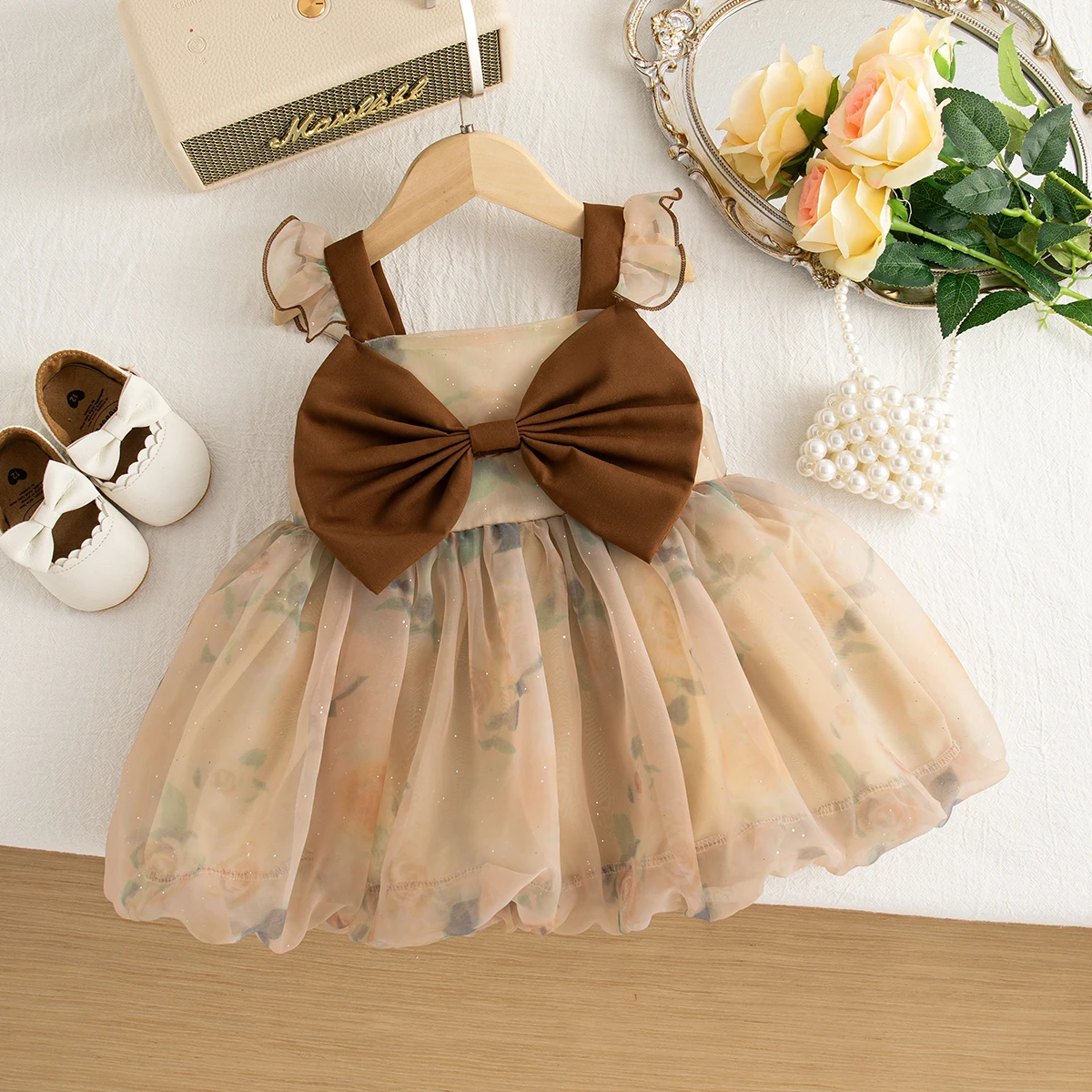 

Summer New Princess Style Baby Girl Dress, Sweet Flower Bow Children'S Clothing For Birthday Parties (9 Months - 4 Years Old)