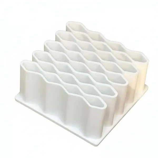 Desktop Organizer Soft TPR Tube Holder Wavy Divider Rack for Ointment Lip Balm Craft Glue and Small Toiletries