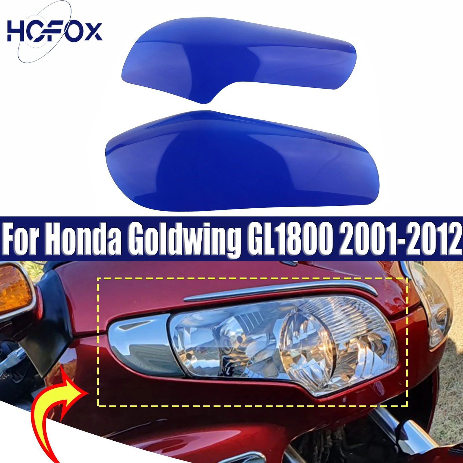 

For Honda Goldwing GL1800 2001-2012 Headlight Cover Protector Headlamp Guard Motorbike Accessories