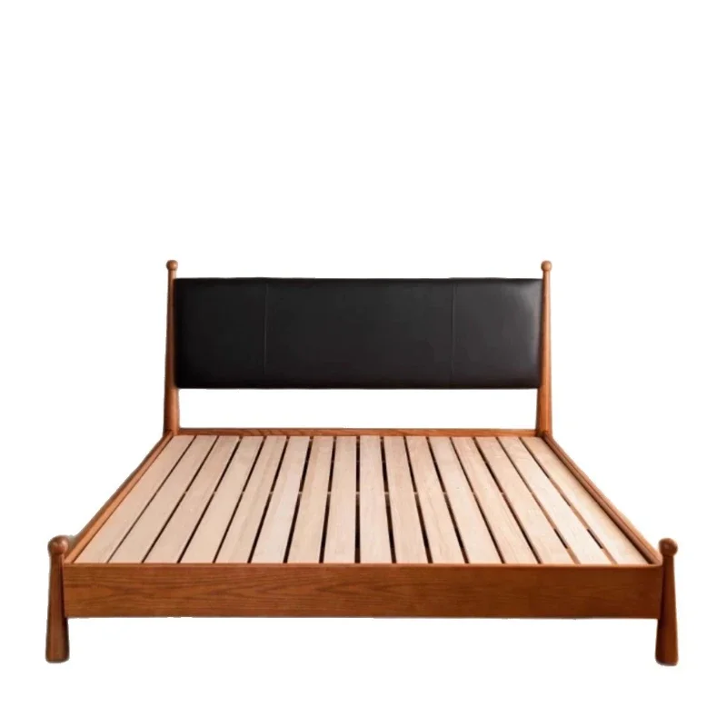 

French retro style solid wood Ika bed 1.5 meters double master bedroom antique style 1.8m small