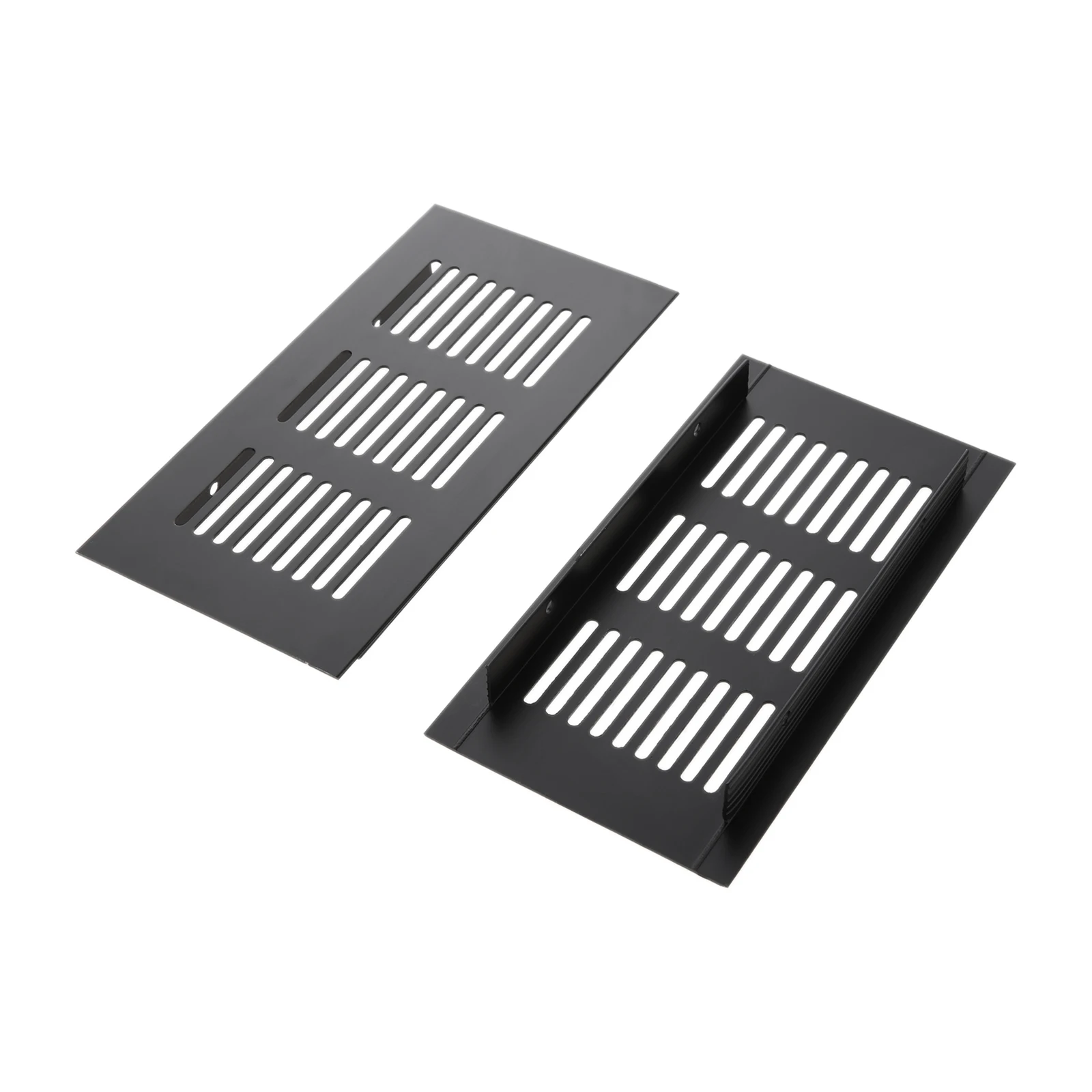 2Pcs Aluminum Alloy Cabinet Air Vent Black Decoration Cover Hole Plug Ventilation Grille For Wardrobes Cupboard Air Conditioner