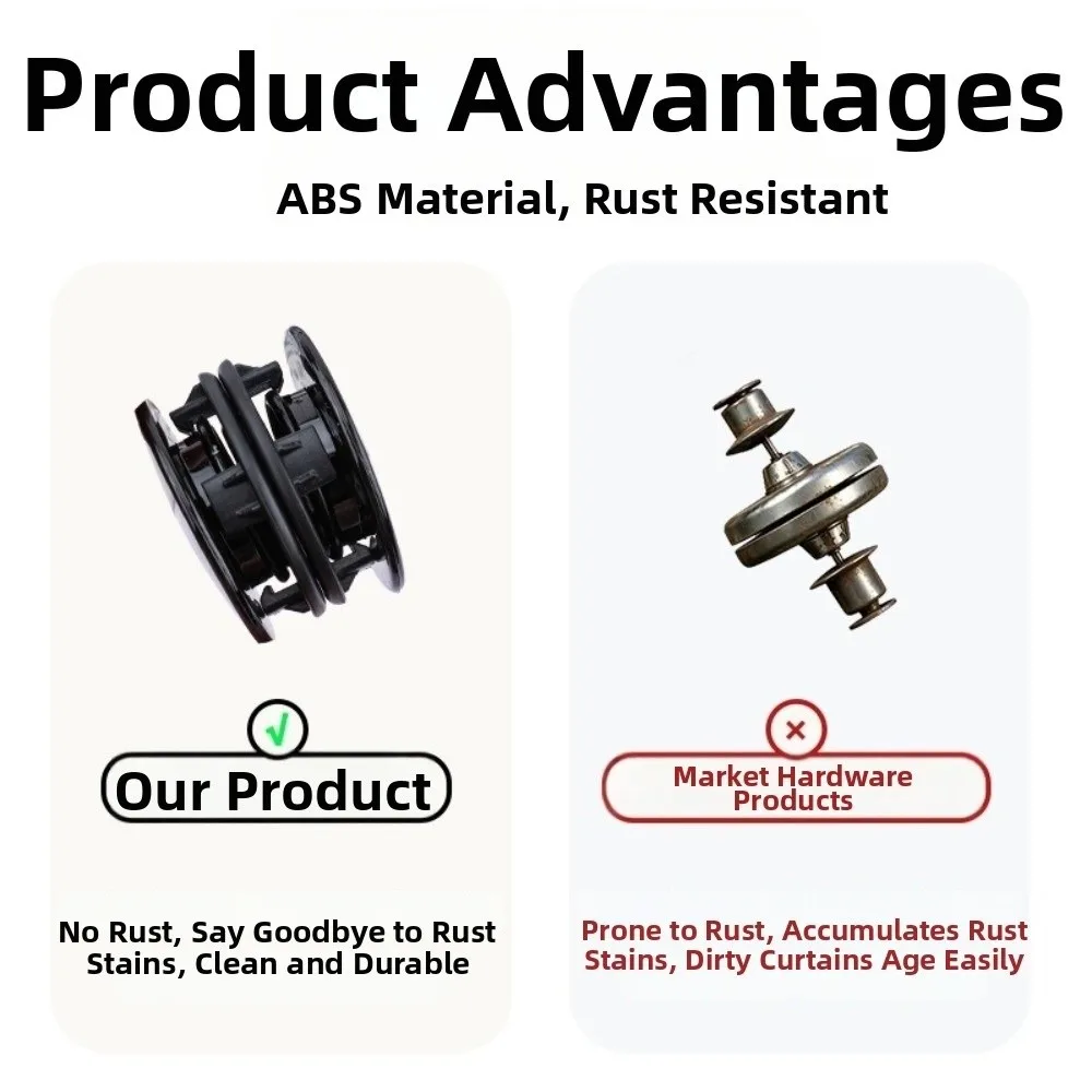 Plastic Magnetic Curtain Clips Tool-Free Installation Removable Magnetic Curtain Fasteners Light Blocking Nail Free Design