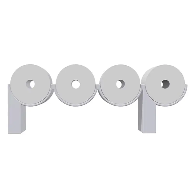 

ABGH-Wall-Mounted Toilet Paper Holder Stand With Shelf, White Cute 3D Printed Funny Bathroom Decor Quirky Storage,Ideal Gift