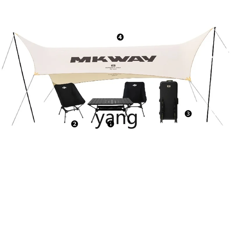 

YJQ outdoor multi-functional portable trolley case set to store a full set of large-capacity camping equipment