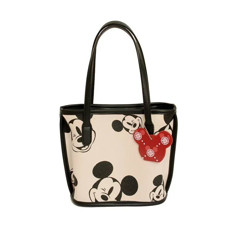 Disney spring new Mickey print bag fashion wild ins large capacity shoulder handbag cartoon bag  plush backpack