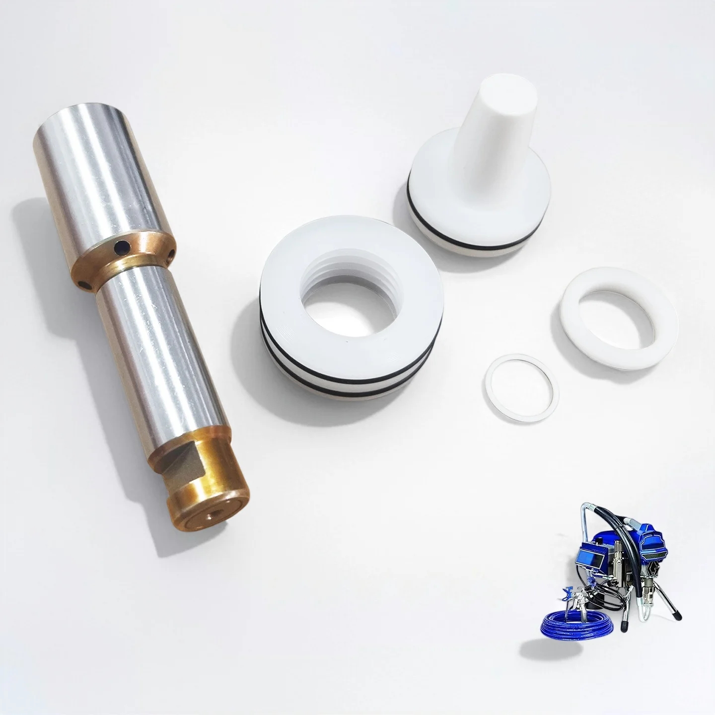

Airless Sprayer Pump Repair Kit with Piston Rod & Plunger Rod Seal Packing for 400 500 600 Impact 440 540 640 Etc