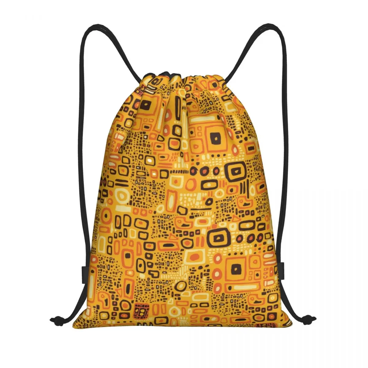 Custom Gustav Klimt Klimt Painting Pop Art Drawstring Bags Men Women Lightweight Pattern Sports Gym Storage Backpack