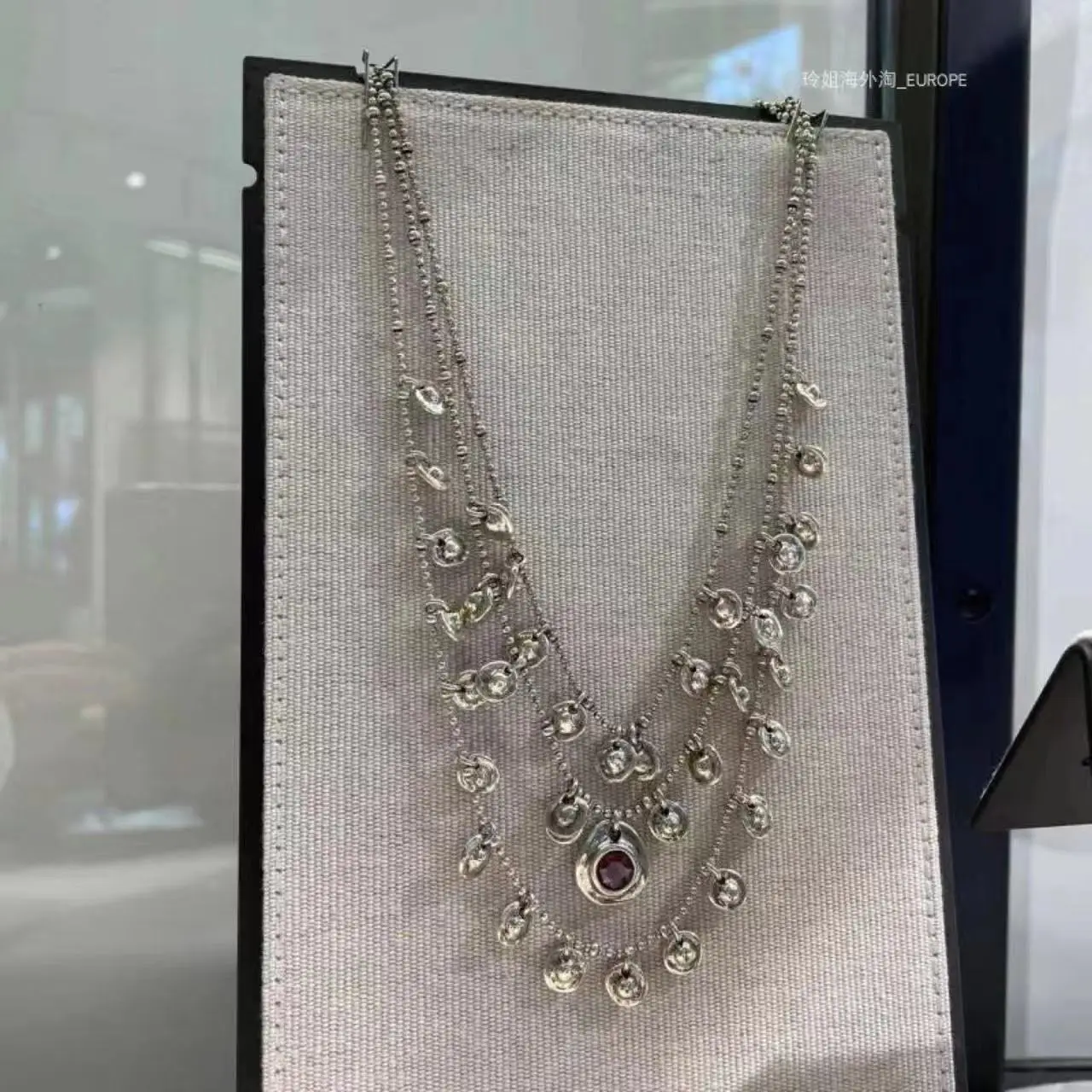 MAY 2022 New Stainless steel alloy Silver Color Bead Necklace Can Be Given As A Gift To Women with Free Wholesale Shipping