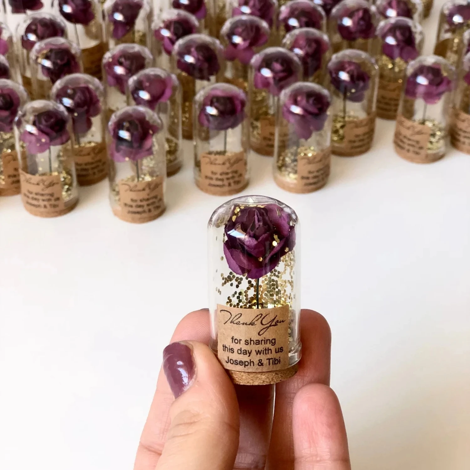 

10pcs Personalized Wedding Favors for Guests, Custom Engagement Favors, Burgundy Gold Favors, Brid, Christening Favors, First Co