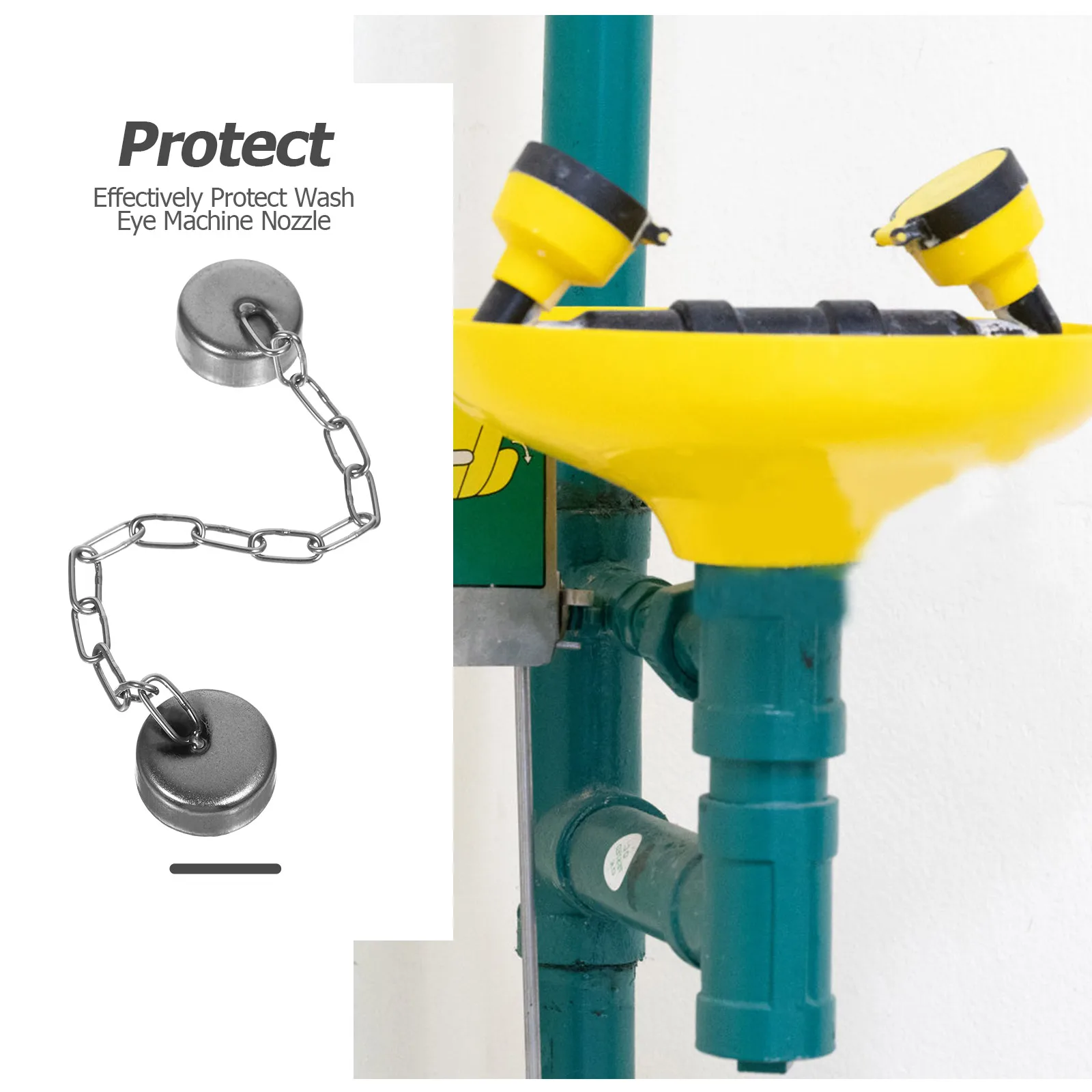 Tappo protettivo antipolvere per lavaggio occhi per attrezzature della stazione di lavaggio Unità di lavaggio occhi compatta e leggera a lungo termine Utilizzo del tappo antipolvere