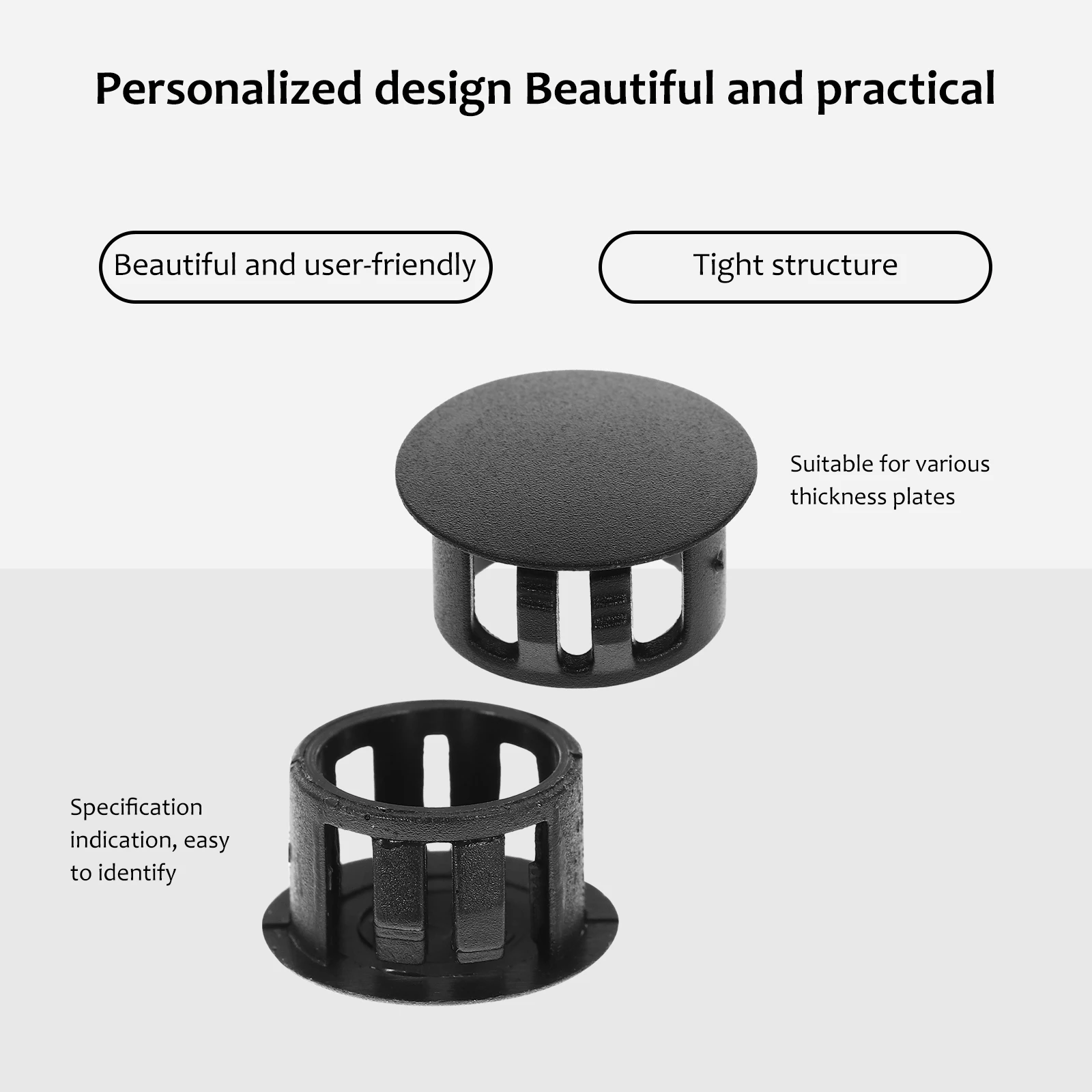 

100pcs Plastic Hole Plugs Decorative Panel Furniture Parts Cabinet Button Plug Fastener Cover For Kitchen Furniture Wood Table