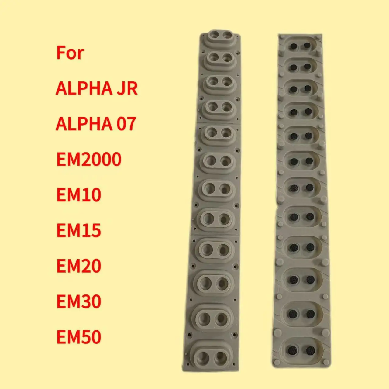 Apply To Roland ALPHA JR / ALPHA 07 / EM2000 / EM10 / EM15 / EM20 / EM30 / EM50 Rubber Replacement (12keys)