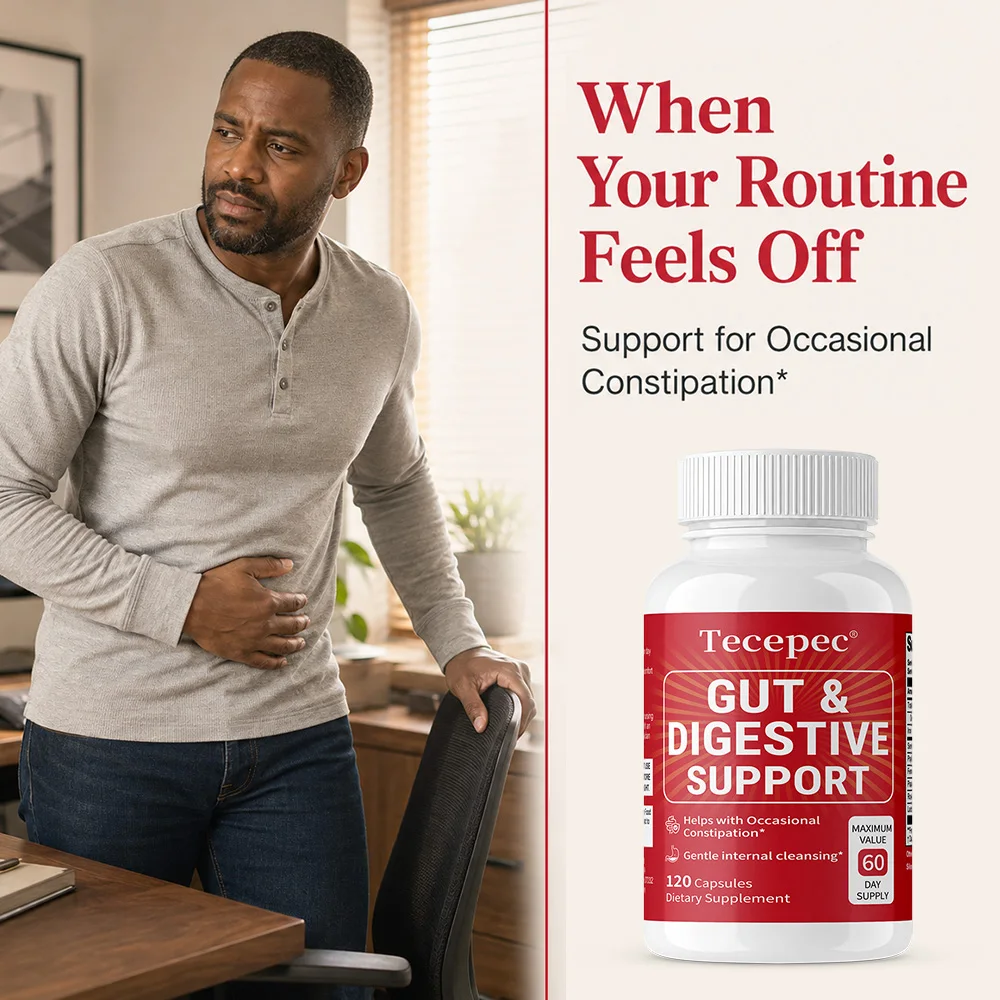 Gut Health Relief Supplement for Women and Men, Gut and Digestive Support Capsules for Constipation, Bloating & Gas Relief
