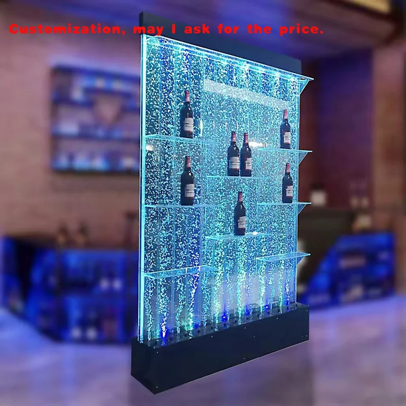 

custom.Factory Price Custom Acrylic Bubble Wall Led Light Screens and Room Dividers With Bar Shelves Bar Decor