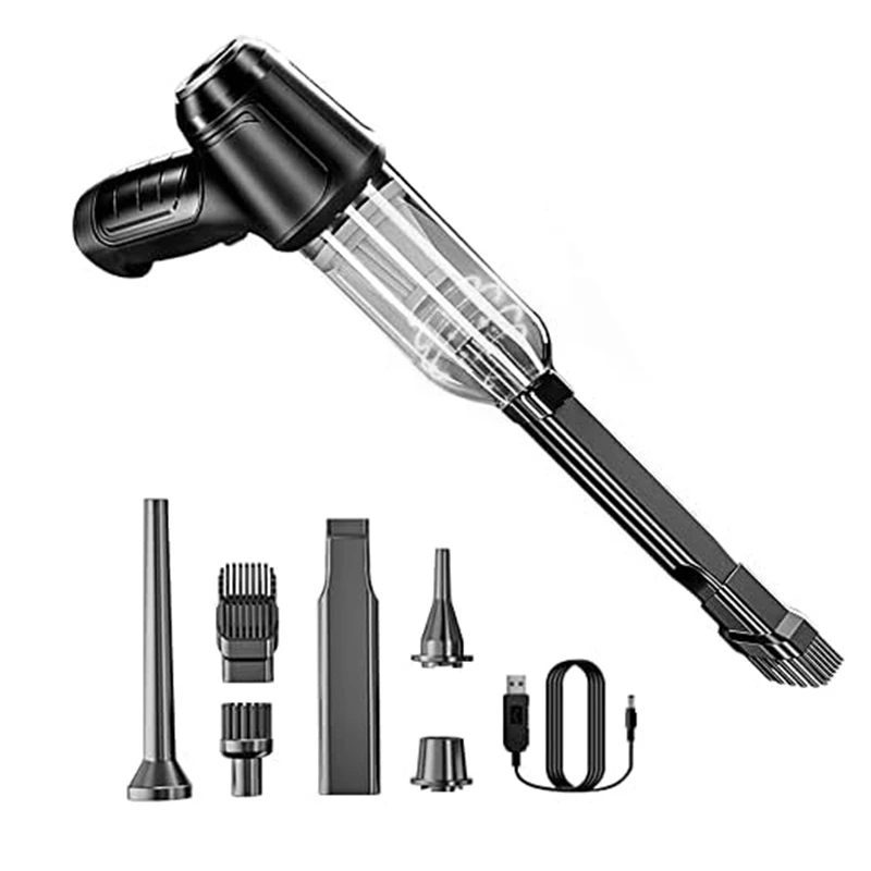 コードレス車用掃除機,ミニポータブル掃除機,黒,コードレス,12000Pa,高出力