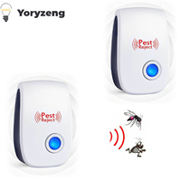 2PCS Electronic Ultrasonic Pest Reject Mosquito Cockroach Killer Repeller For Home Bedroom Garden Yard Farm