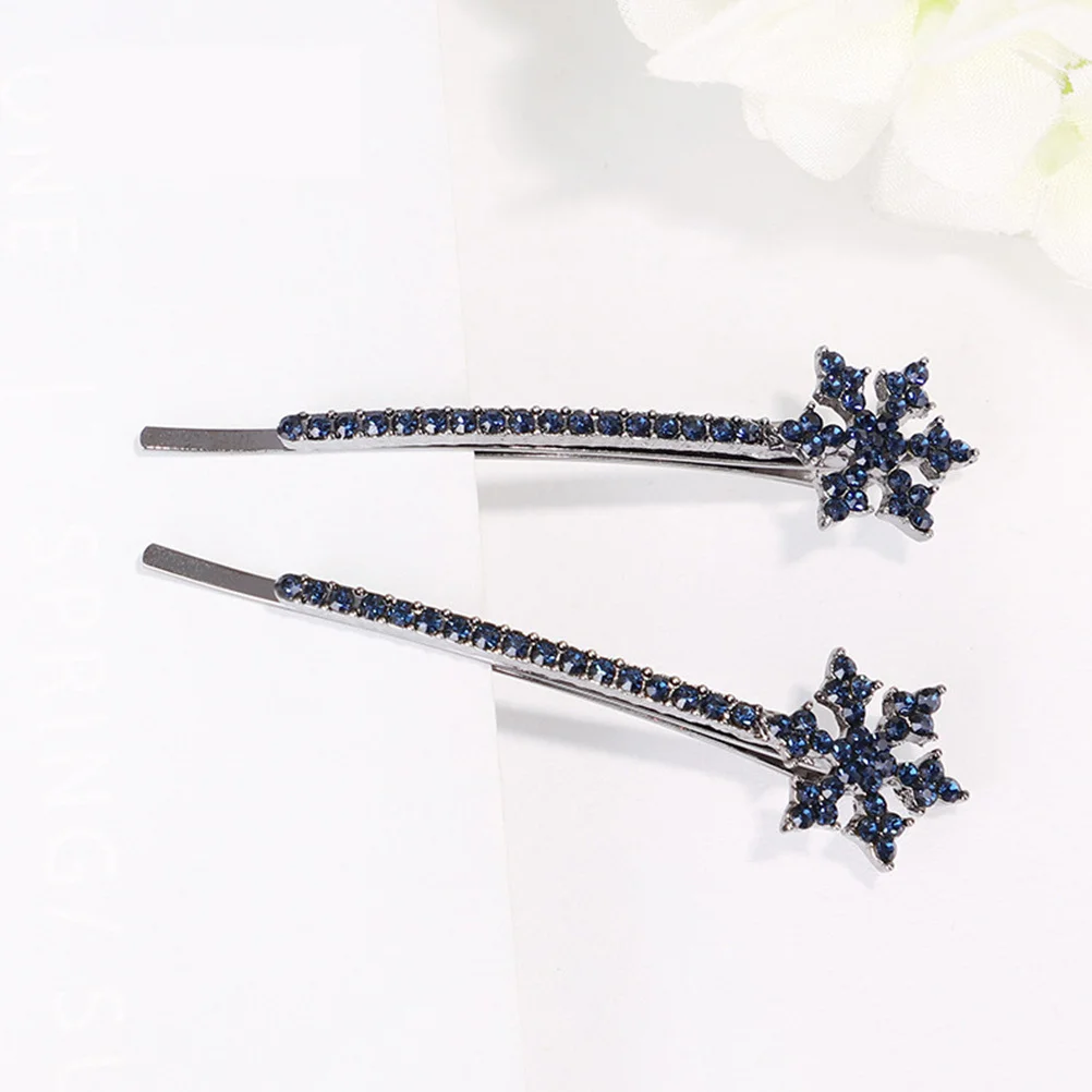 

4Pcs Snowflake Hair Clips Elegant Bobby Pin Design for Women Decorative Hair Barrettes Christmas Wedding Party Accessories