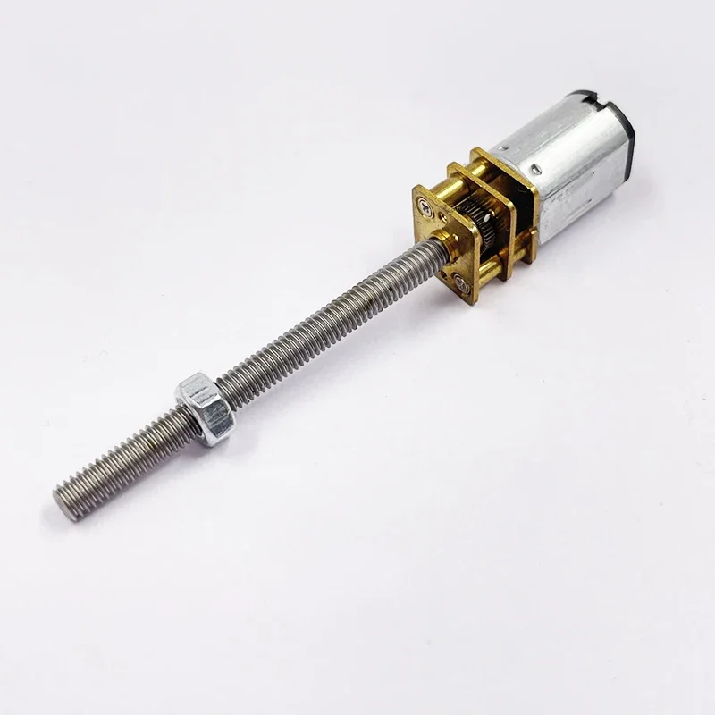 Micro N20 Full Metal Gearbox Gear Motor DC1.5V 3V 5V 6V 1500RPM Slow Speed 45mm long M4 Screw Shaft Slide Deceleration Motor