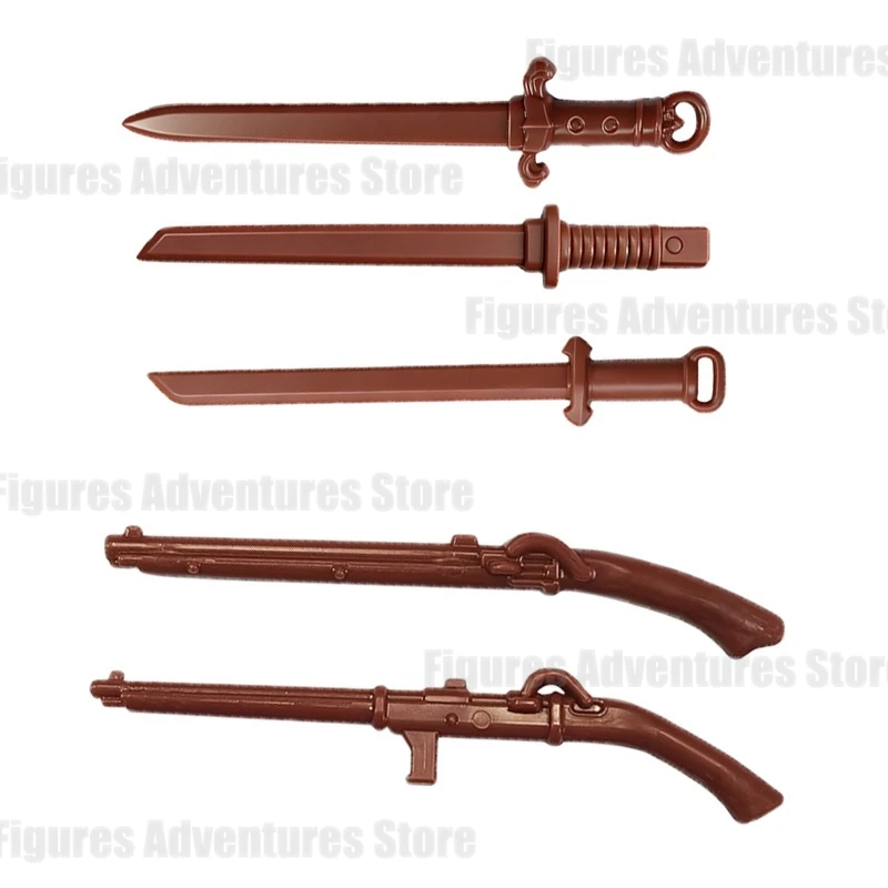 MOC Medieval Weapons Building Block Soldier Figures Toy Military Accessories Spear Bow Arrow Broadsword Sword Axe Mini Brick Toy - view 5
