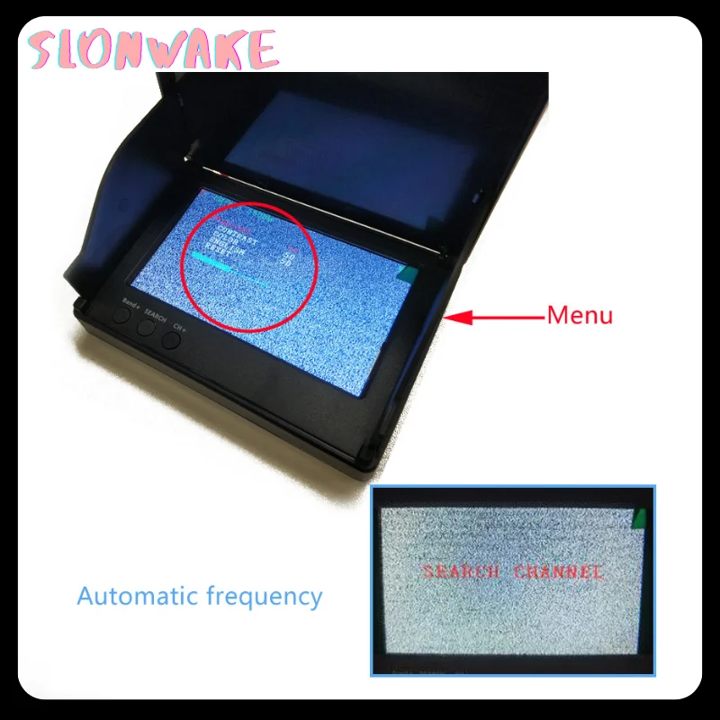 5.8G 48CH 4.3 Inch LCD 480*272px 16:9 NTSC/PAL FPV Monitor Auto Search With OSD Build-in Battery for RC Drone