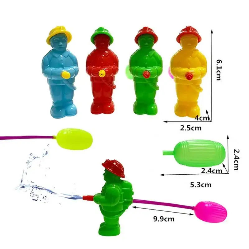 5Pcs New Creative Mini Firefighter Press Water Toy Fun Water Play Toys Funny Game Outdoor Toys For Child Boy Birthday Party Gift