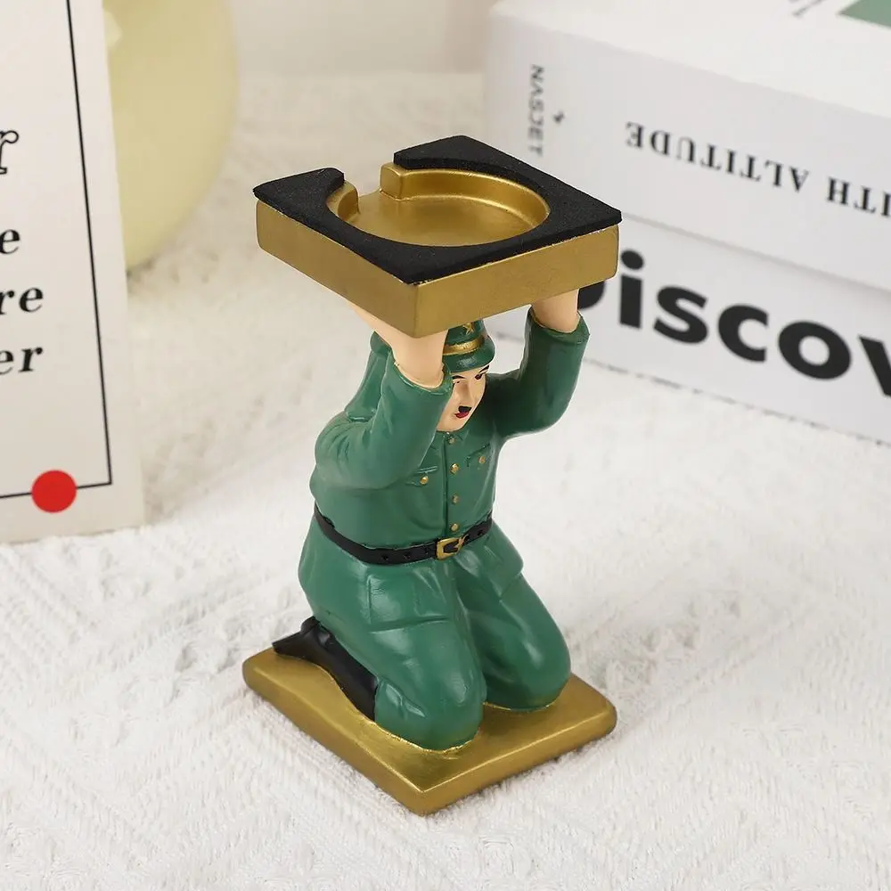 

Simulated Funny Expressions Figurine Model Sensory Toy Kneel Down Resin Statue Crafts Sculpture Spoof Tray Stand