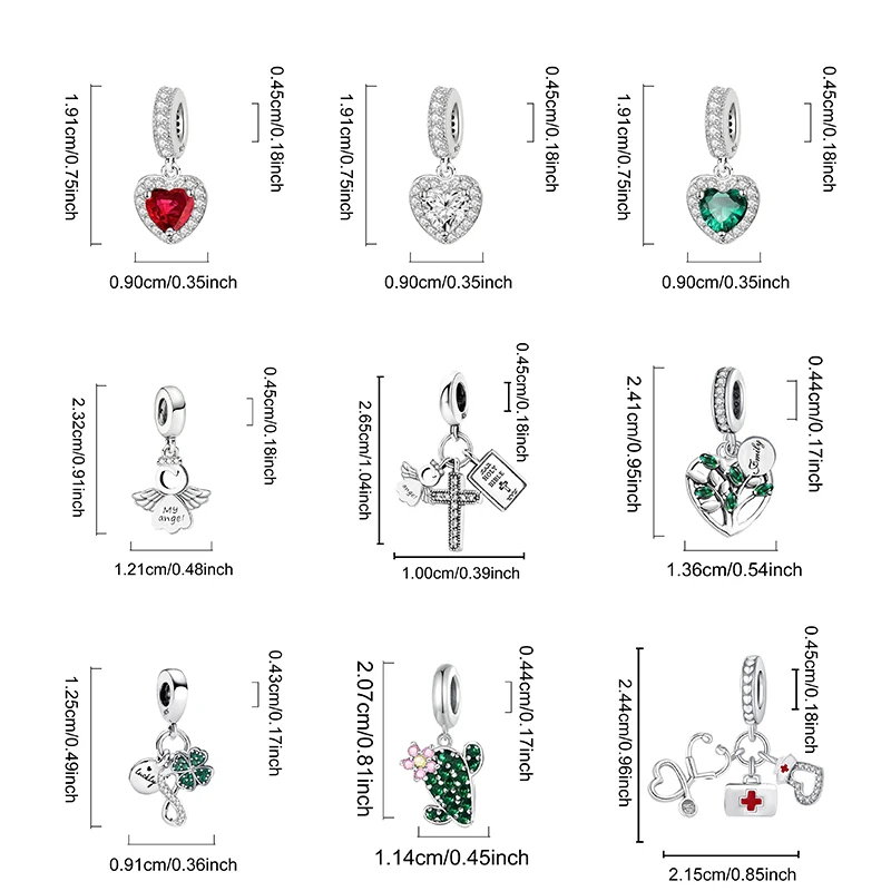 Fit Pan 925 Original Bracelets Love Heart Flower Four Leaf Clover Turtle 925 Silver Charms Beads DIY Birthday Jewelry Gift image 5