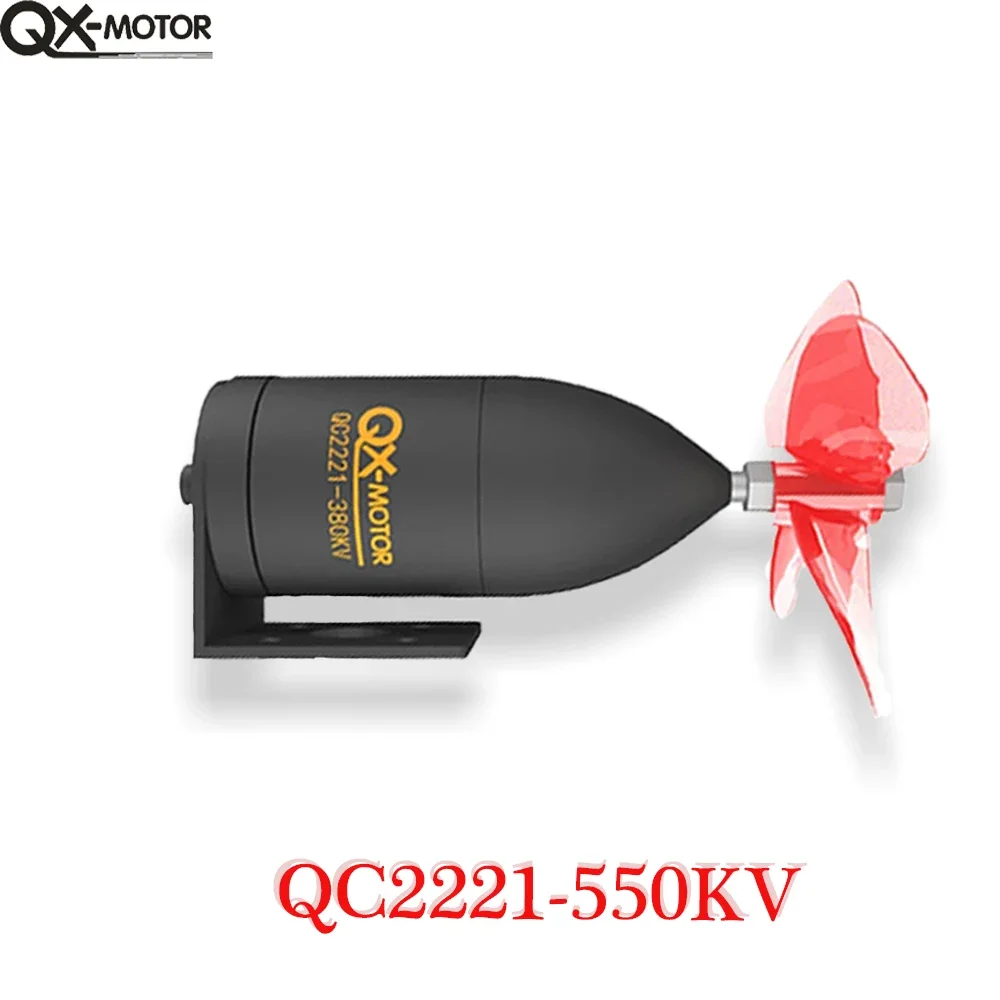 QX-Motor Underwater Propulsionr 6S Brushless Motor QC2221 CW/CCW 380/550KV Waterproof Motor For Remote Control Ship Model