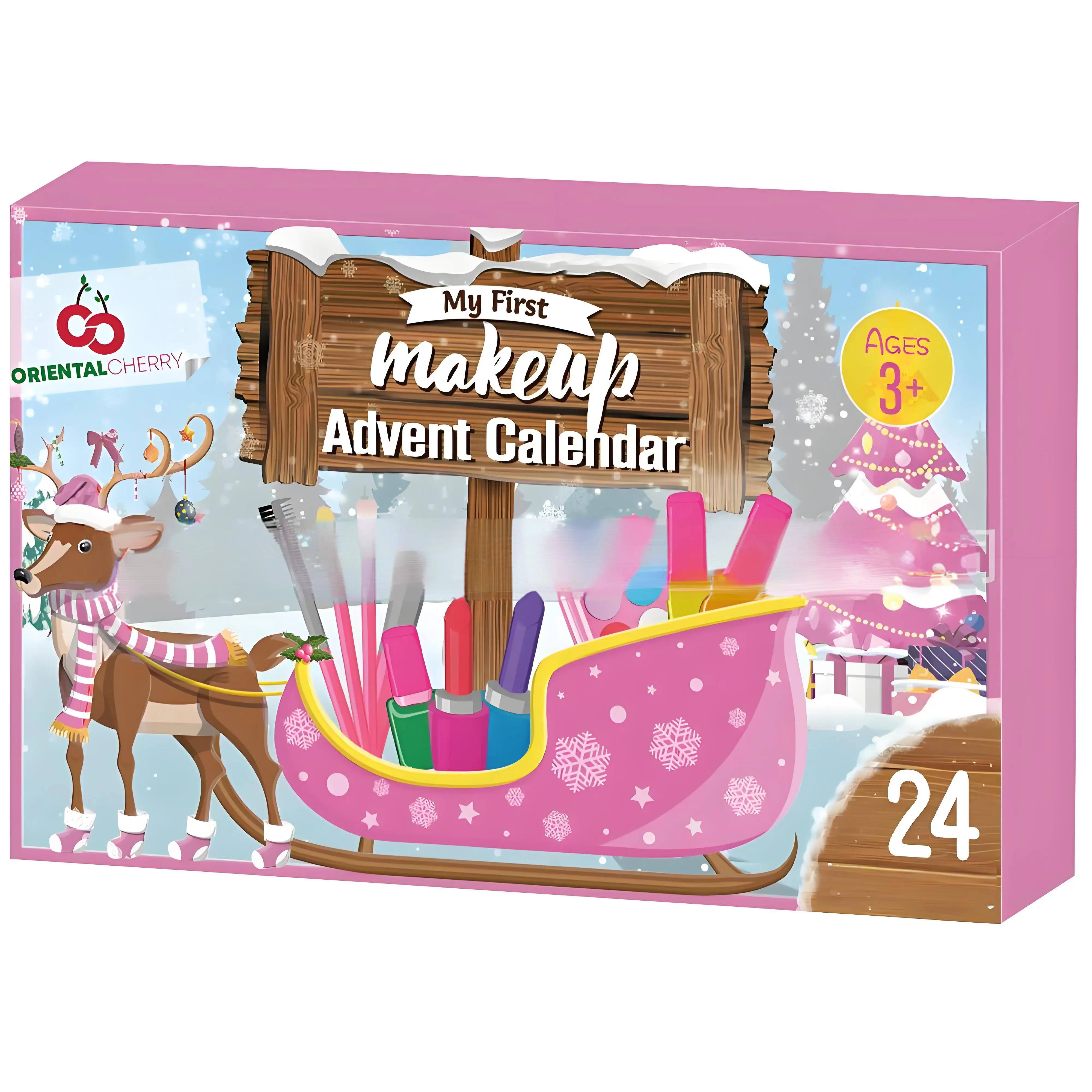 女の子向けキッズメイクアップセット - 洗えるメイクアップセット、子供用プリンセスプレイゲームおもちゃプレゼント、L