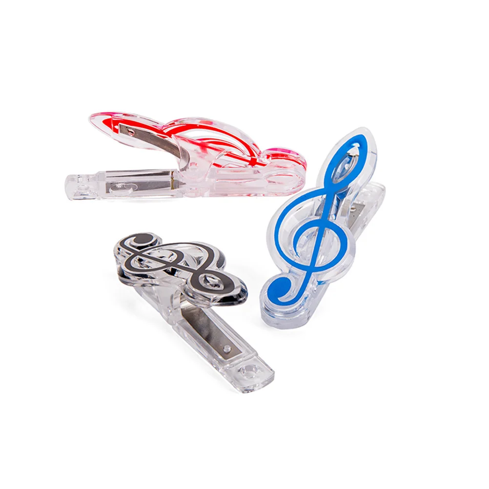 3pc Music Symbol Clip Plastic Mini Clothespins For Photo Paper Notes Decoration S Shape Stationery Supplies Office Binding view 3