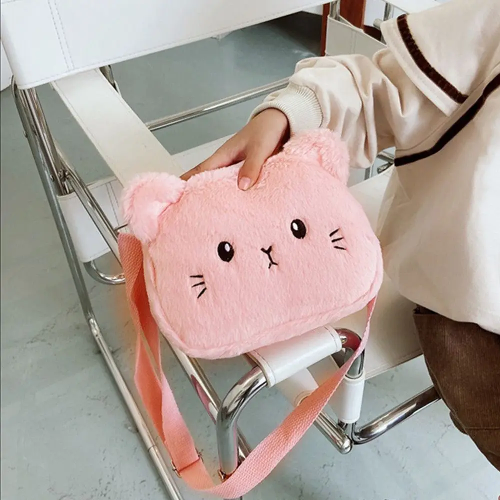 Girls Coin Purse Handbags Cartoon Cat Soft  Bag Messenger Small Bags Shoulder Bag